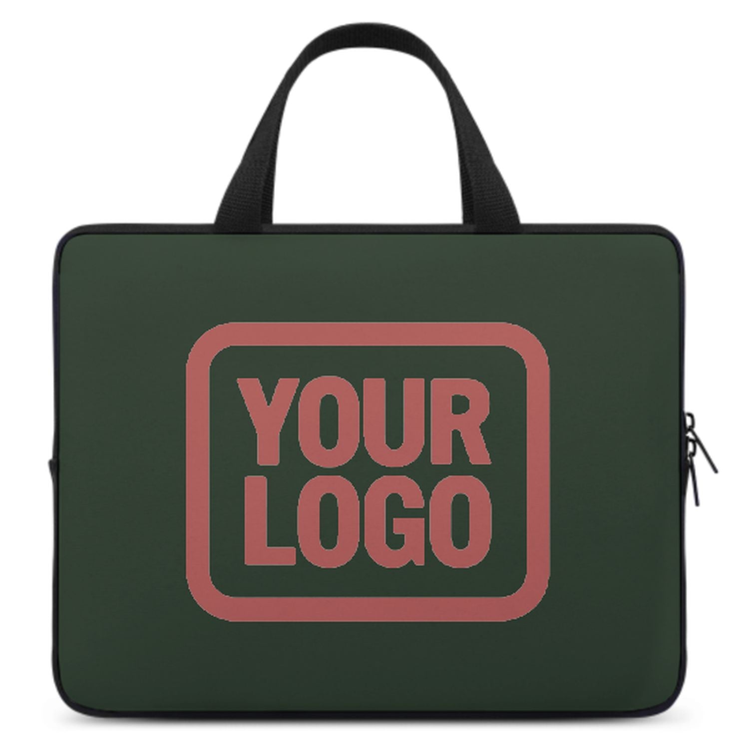 Maßgeschneidertes Tannengrün Copper Rose Laptop Tasche