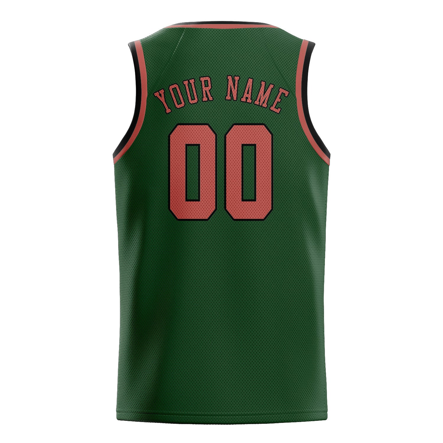 Benutzerdefiniertes Professionelles Tannengrün Kupferrose Basketballtrikot