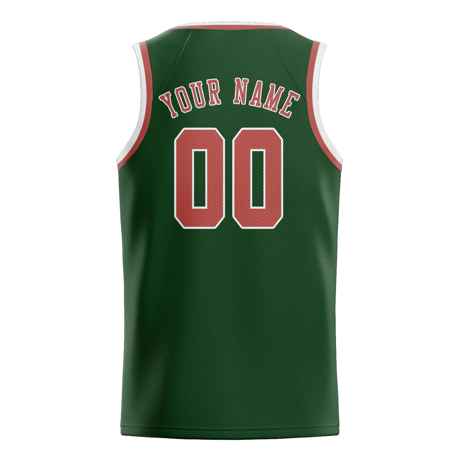 Benutzerdefiniertes Professionelles Tannengrün Kupferrose Basketballtrikot