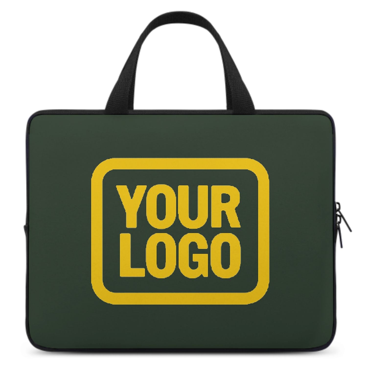 Maßgeschneidertes Tannengrün Gold Laptop Tasche
