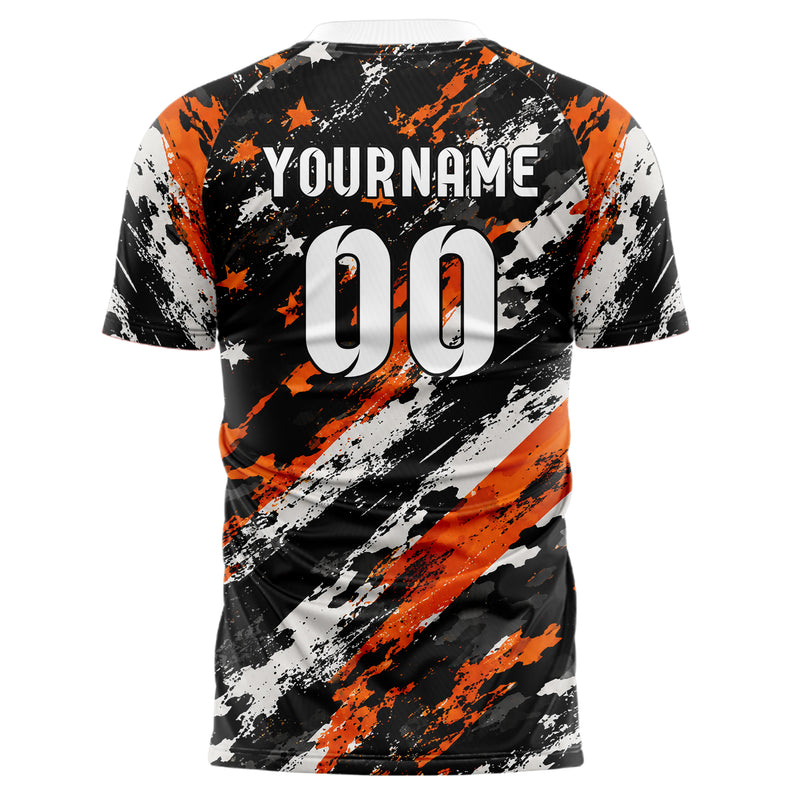 Schwarz dunkles Flaggen Camo Flag Blend Design 06-0007 individuelles Fußballtrikot front