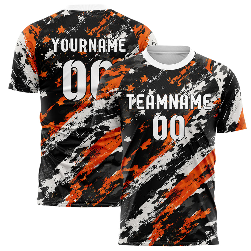 Schwarz dunkles Flaggen Camo Flag Blend Design 06-0007 individuelles Fußballtrikot main