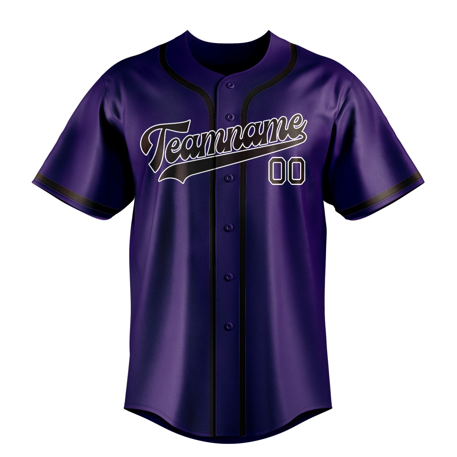 Benutzerdefiniertes Professionelles Lila Braun Baseballtrikot