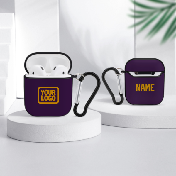 Maßgeschneidertes Lila Gelb AirPods-Hülle