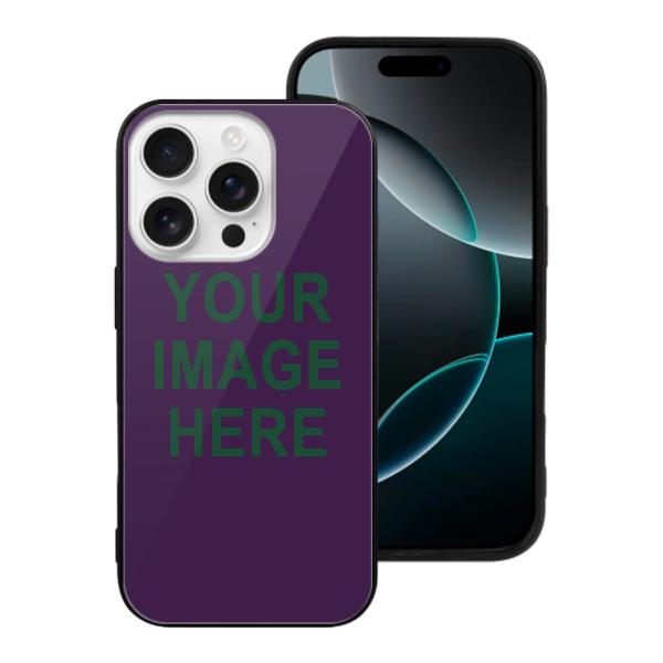 Custodia per telefono personalizzata viola e verde muschio