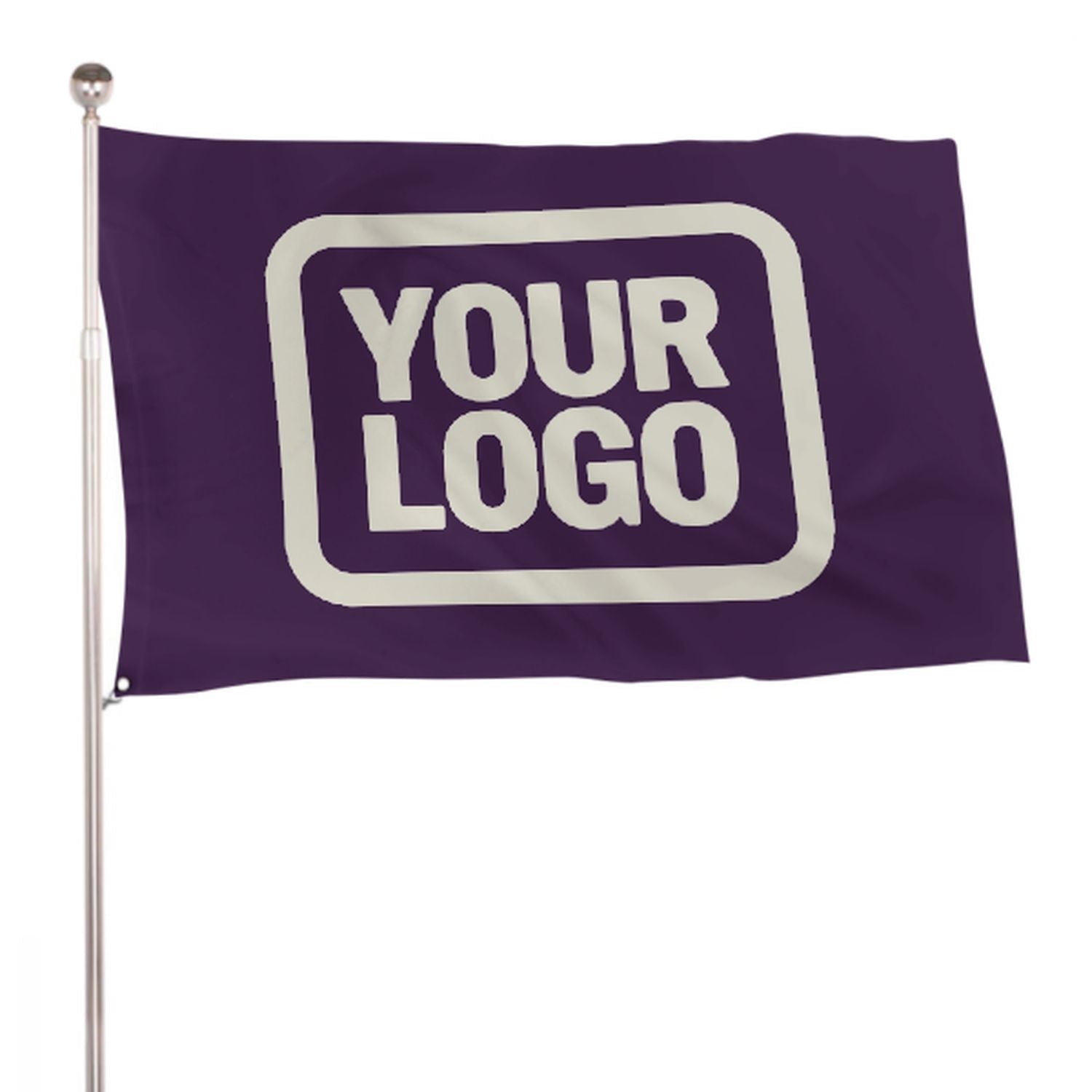Maßgeschneidertes Lila Beige Flagge