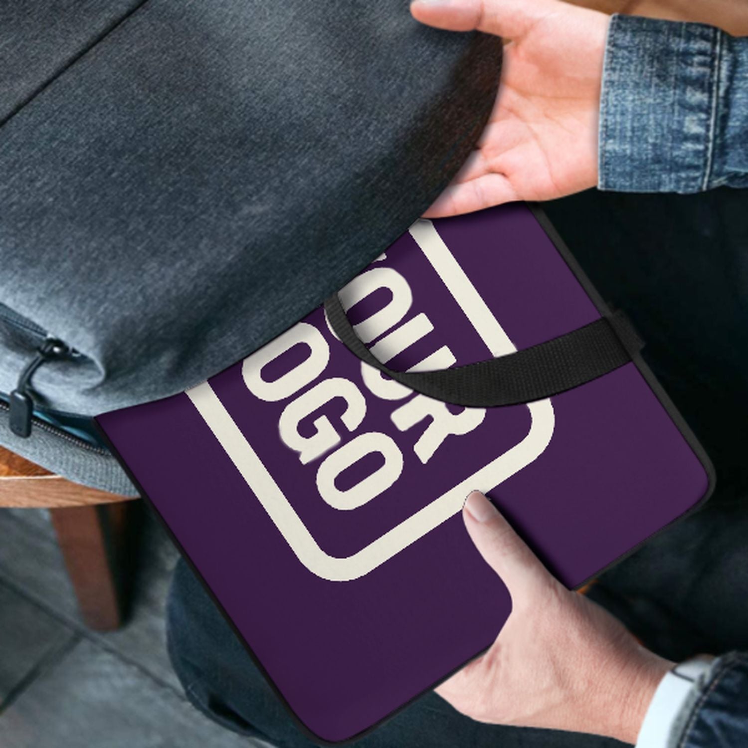 Maßgeschneidertes Lila Cream Laptop Tasche
