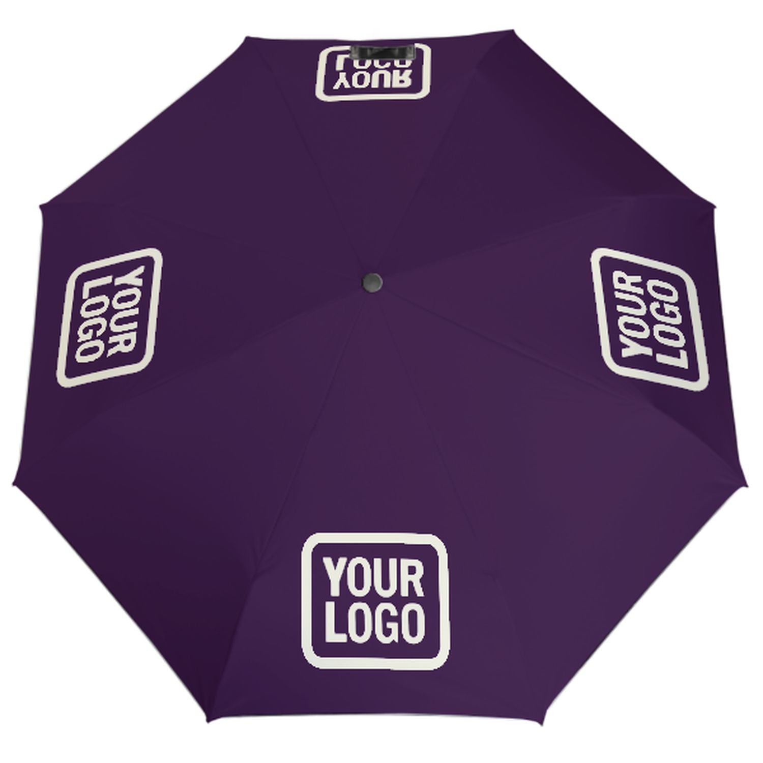 Maßgeschneidertes Lila Beige Automatik-Regenschirm