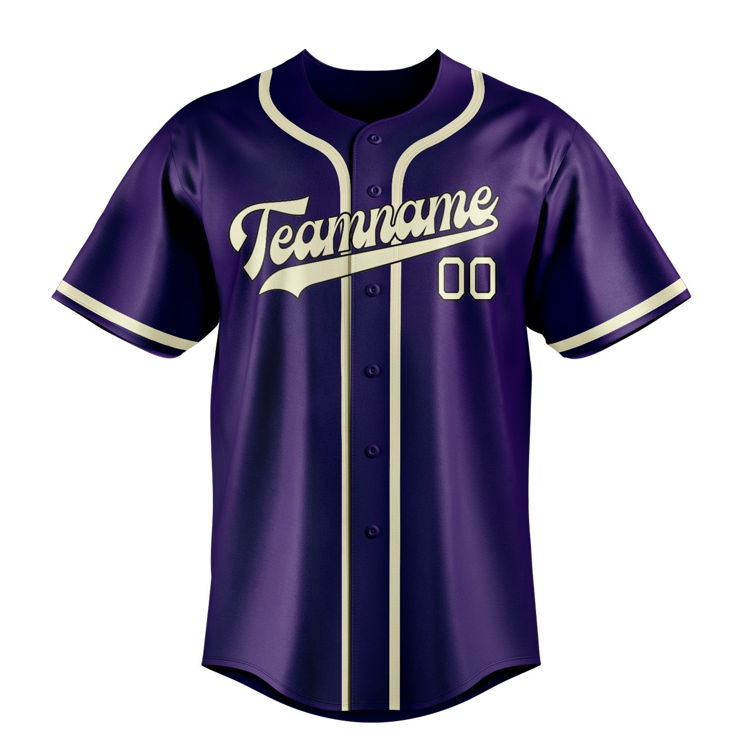 Benutzerdefiniertes Professionelles Lila Beige Baseballtrikot