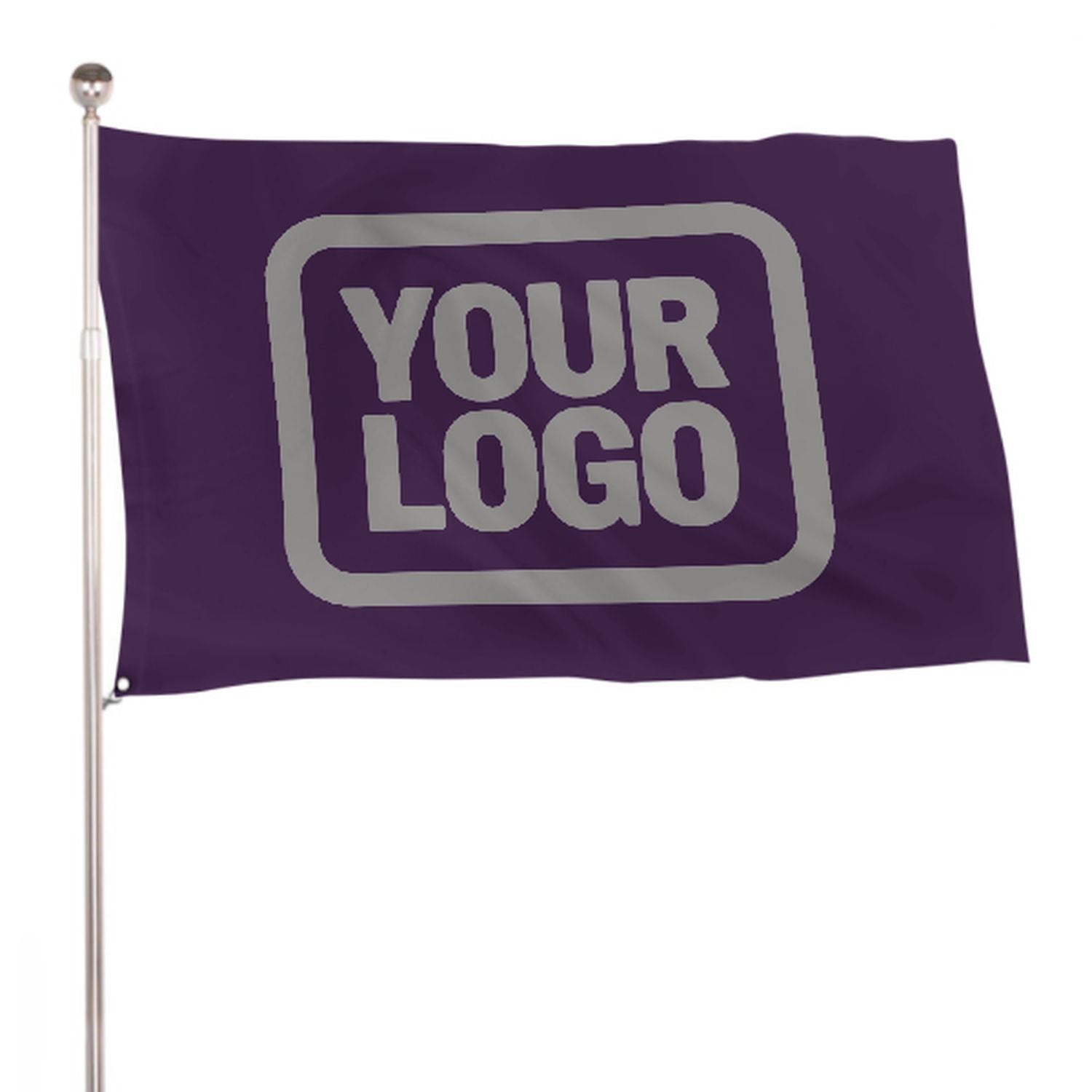 Maßgeschneidertes Lila Grau Flagge