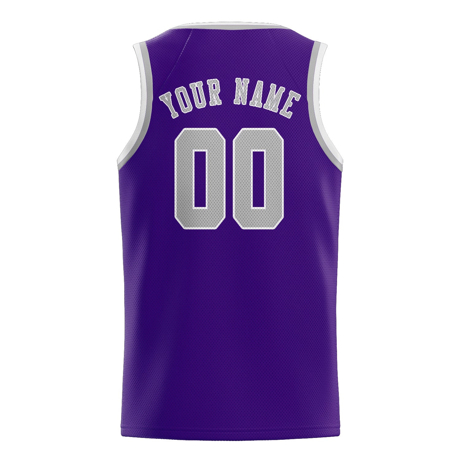 Benutzerdefiniertes Professionelles Lila Grau Basketballtrikot