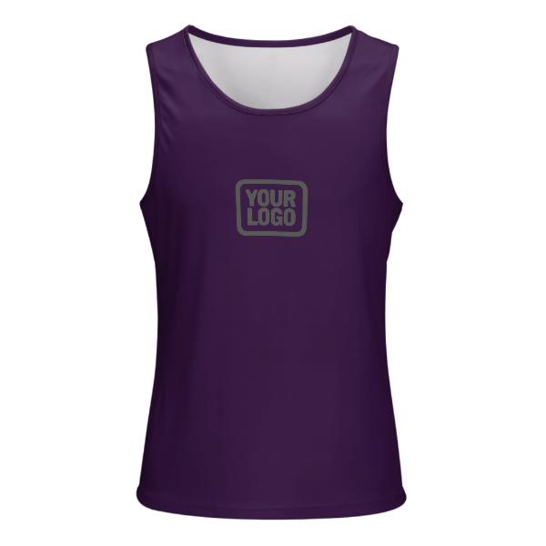 Maßgeschneidertes Lila Dunkelgrau Herren Tanktop