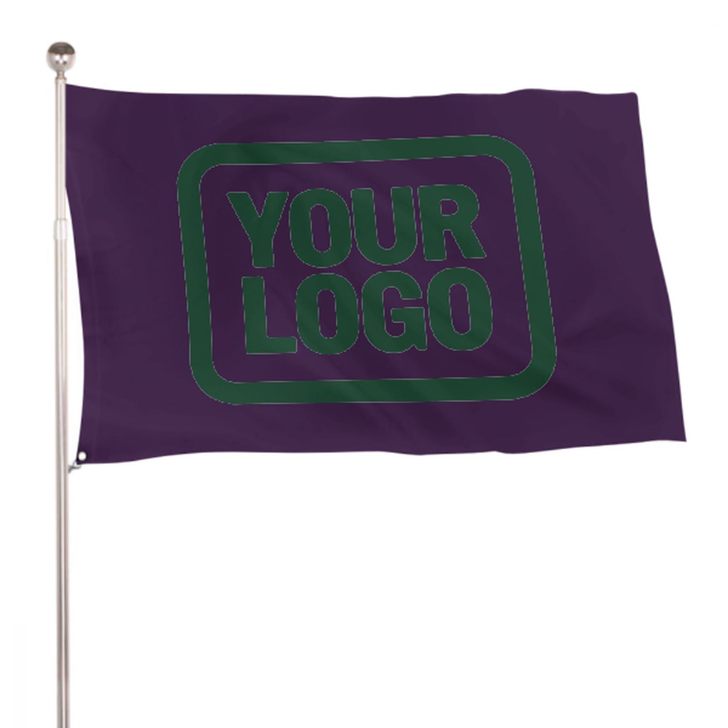 Maßgeschneidertes Lila Moosgrün Flagge