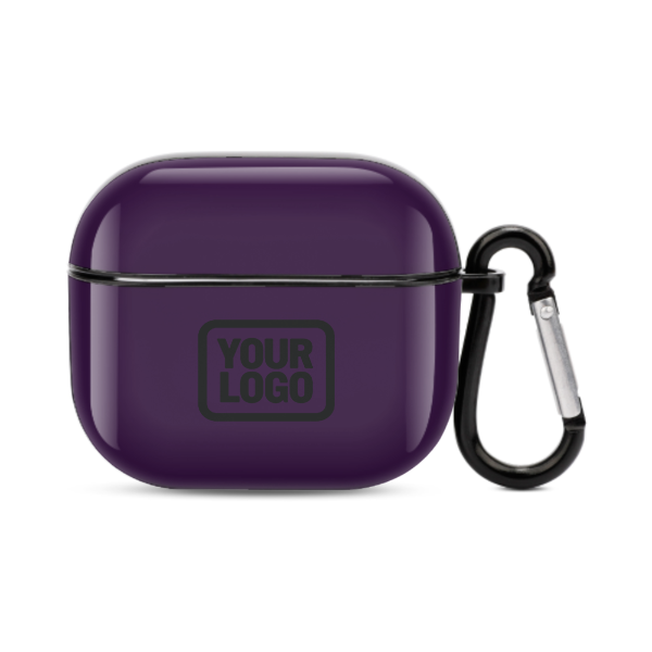 Maßgeschneidertes Lila Schwarz AirPods-Hülle (3. Generation)