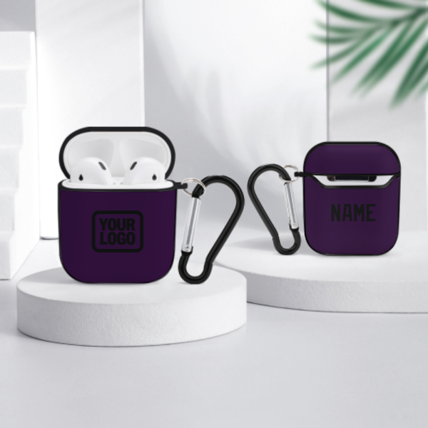 Maßgeschneidertes Lila Schwarz AirPods-Hülle