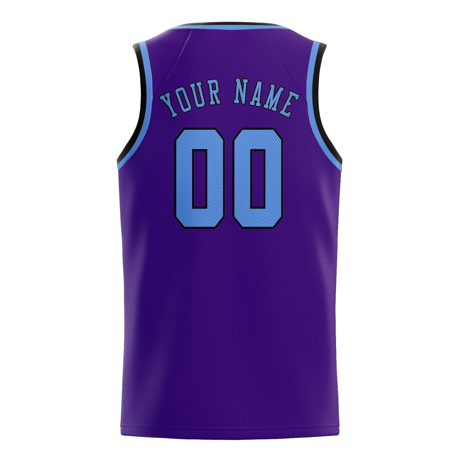 Benutzerdefiniertes Professionelles Lila Hellblau Basketballtrikot