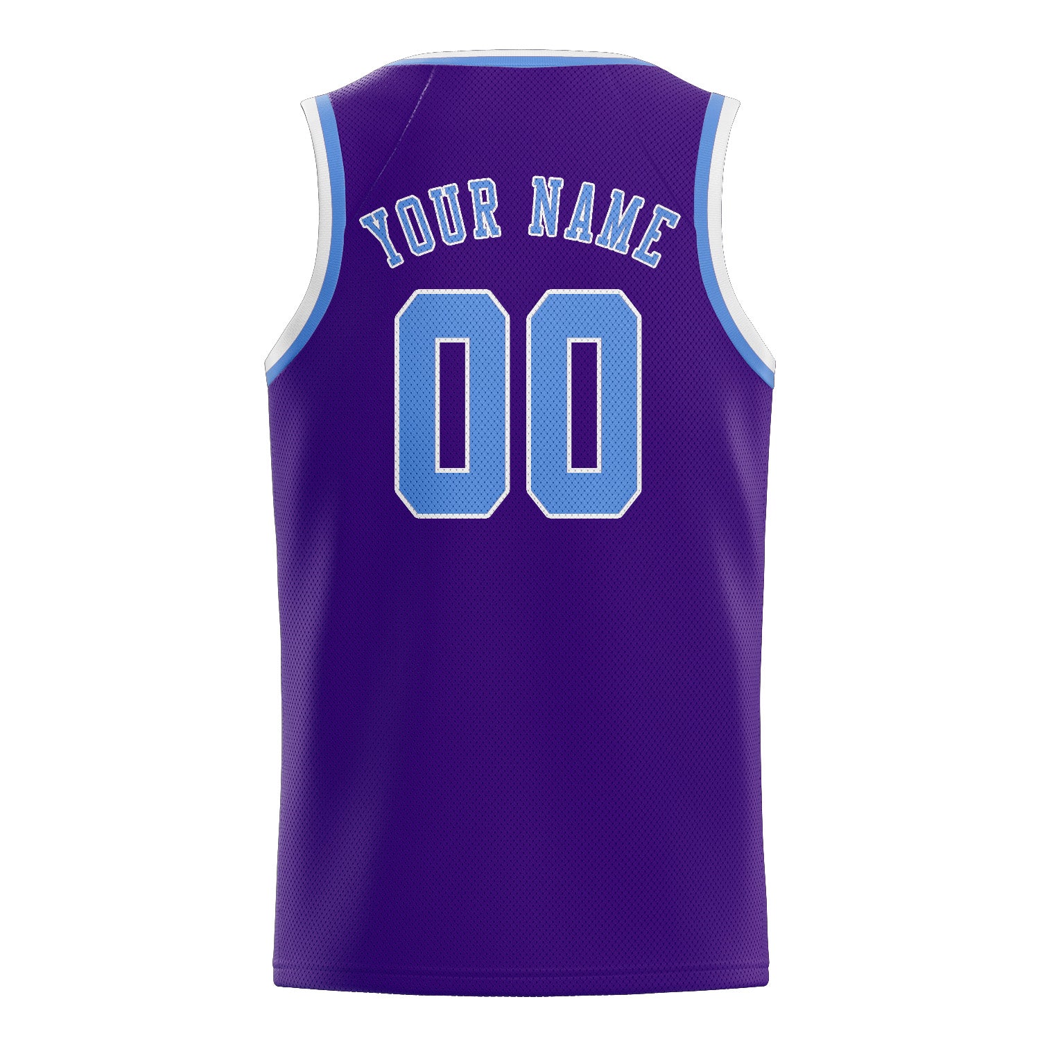 Benutzerdefiniertes Professionelles Lila Hellblau Basketballtrikot