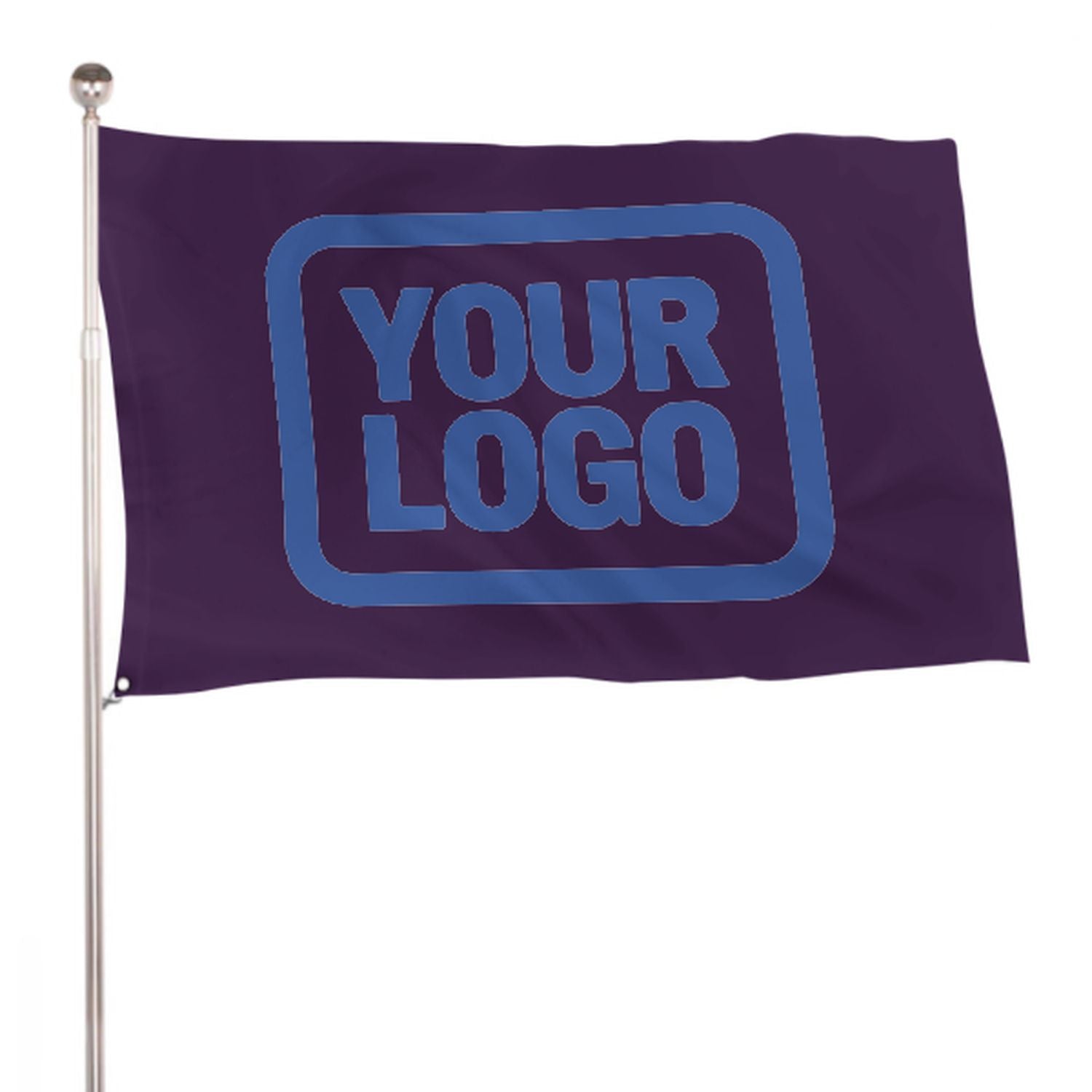 Maßgeschneidertes Lila Himmelblau Flagge