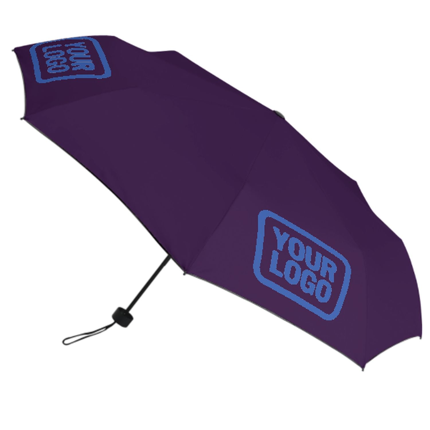 Maßgeschneidertes Lila Himmelblau Automatik-Regenschirm