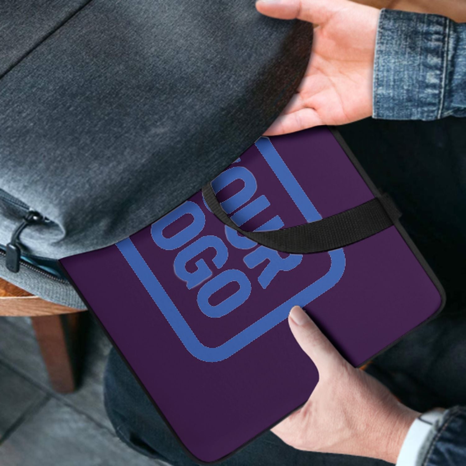 Maßgeschneidertes Lila Sky Blue Laptop Tasche
