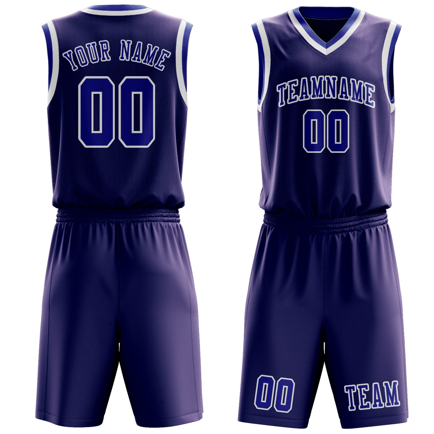 Benutzerdefiniertes Professionelles Lila Himmelblau Basketballtrikot-Set