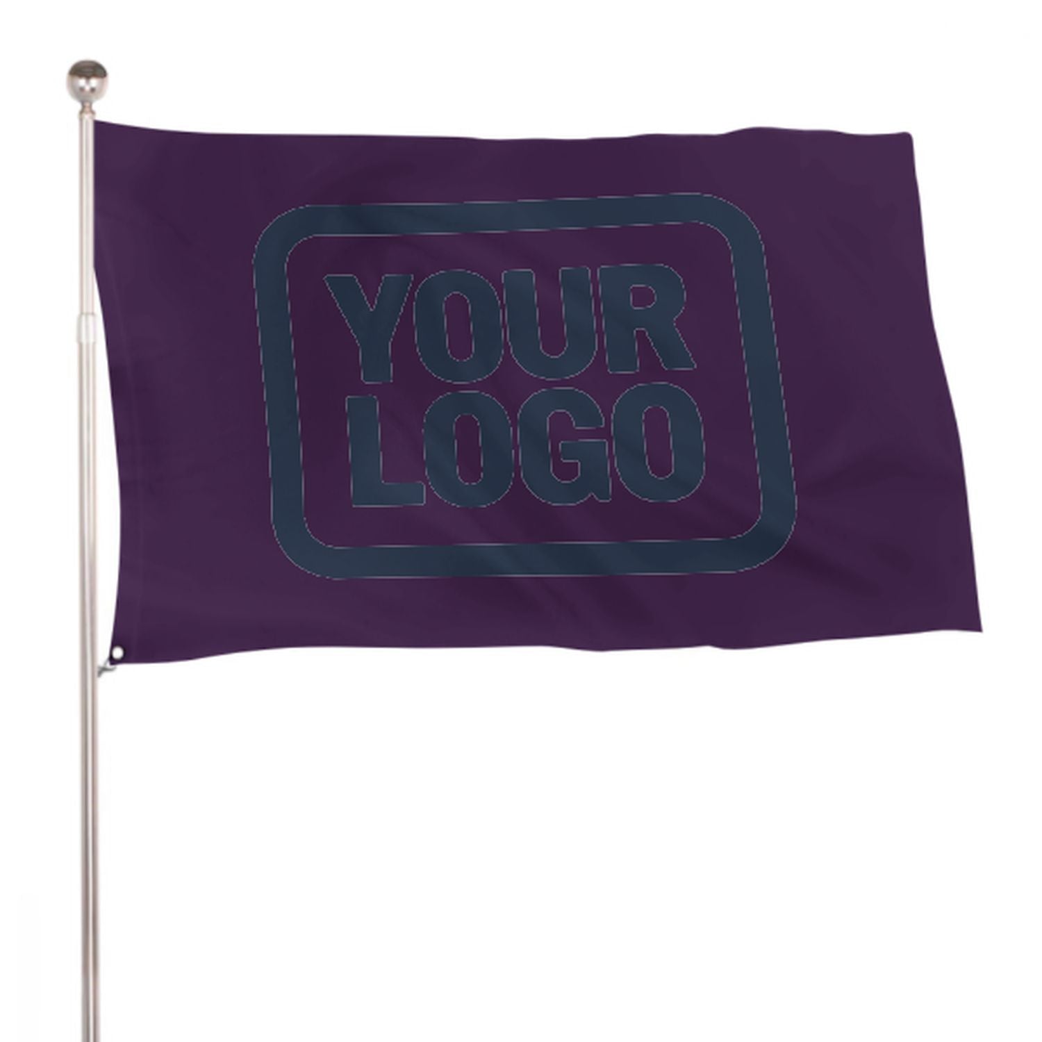 Maßgeschneidertes Lila Marineblau Flagge