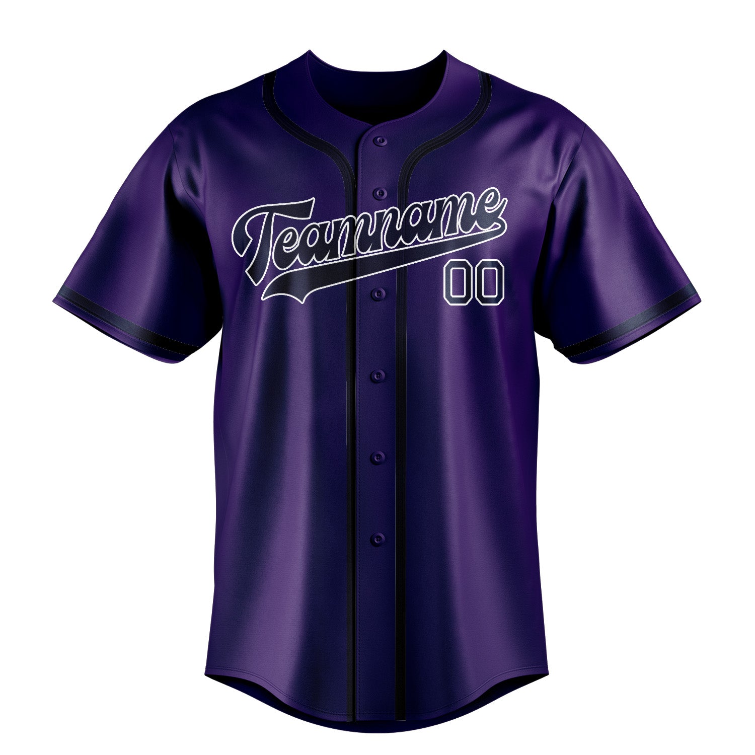 Benutzerdefiniertes Professionelles Lila Marineblau Baseballtrikot
