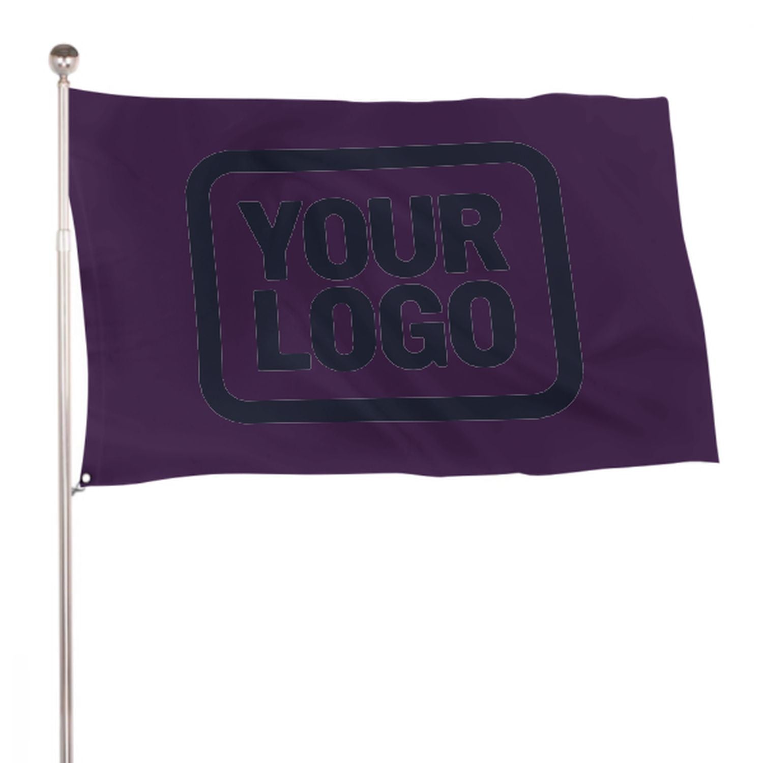 Maßgeschneidertes Lila Stahlblau Flagge