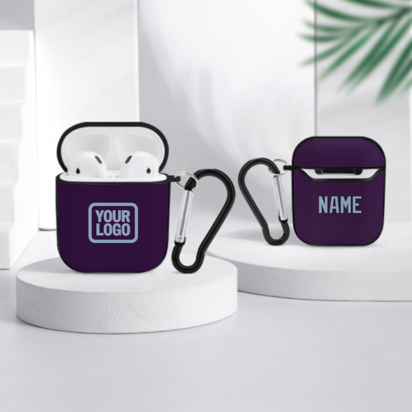 Maßgeschneidertes Lila Hellblau AirPods-Hülle
