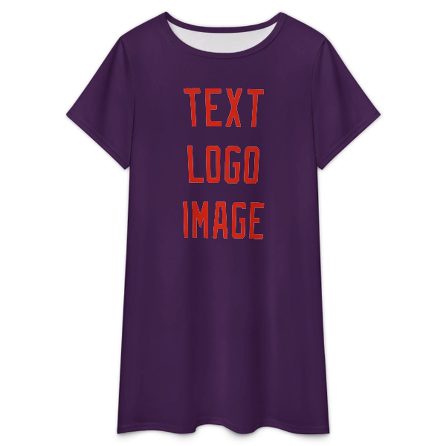 Camicia da notte viola-arancio su misura