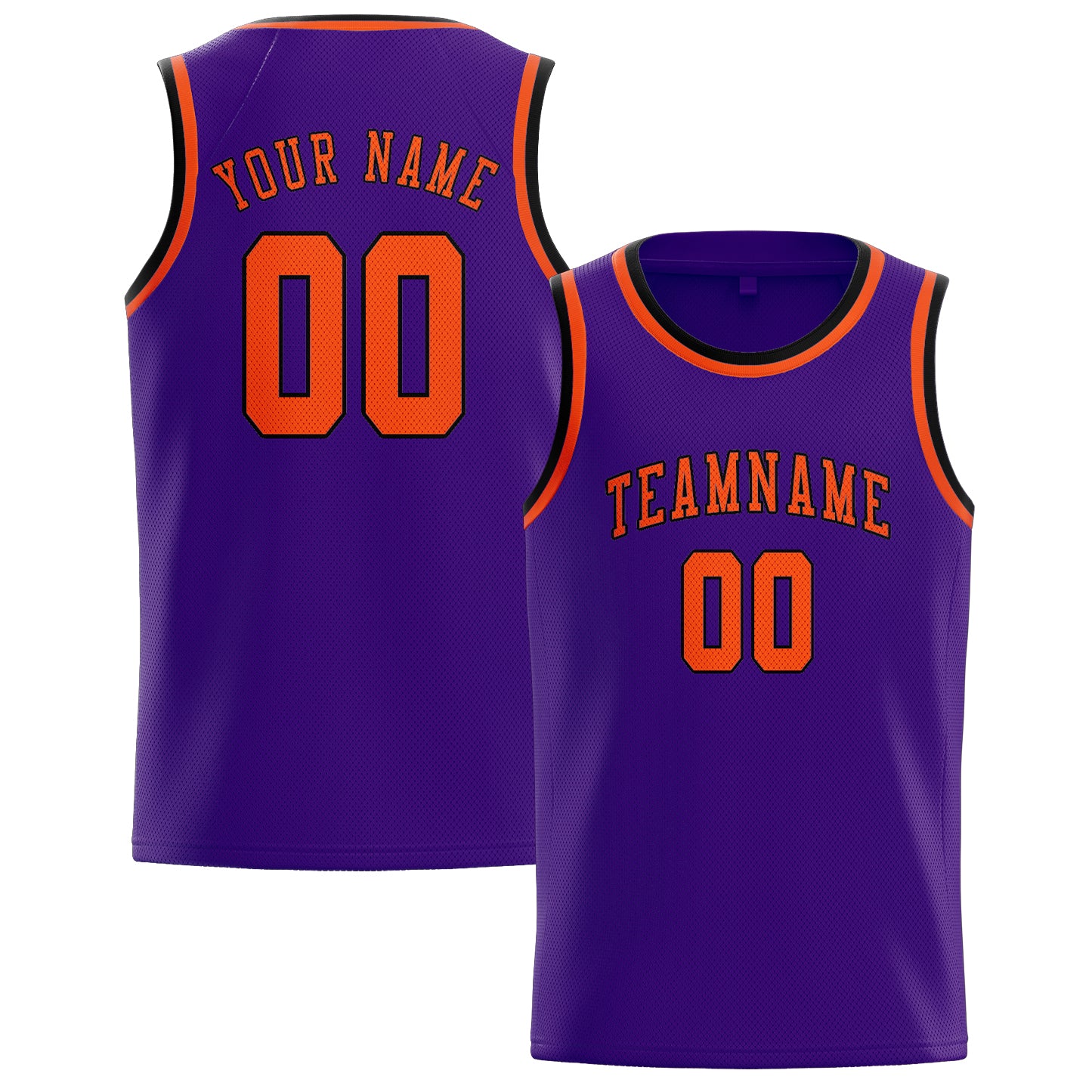 Benutzerdefiniertes Professionelles Lila Orangerot Basketballtrikot