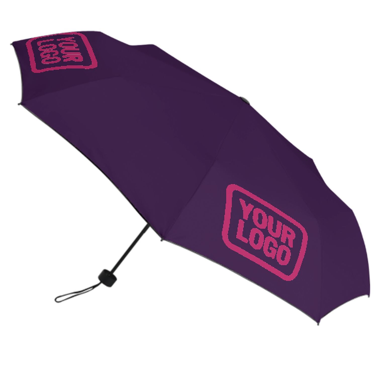 Maßgeschneidertes Lila Rosarot Automatik-Regenschirm