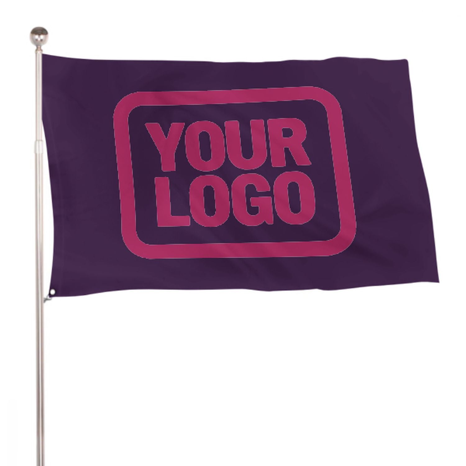 Maßgeschneidertes Lila Rosarot Flagge