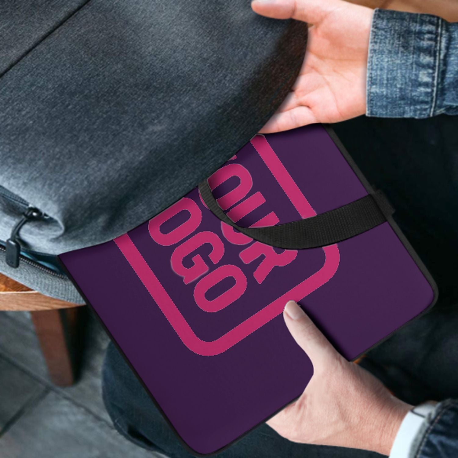Maßgeschneidertes Lila Pink Laptop Tasche