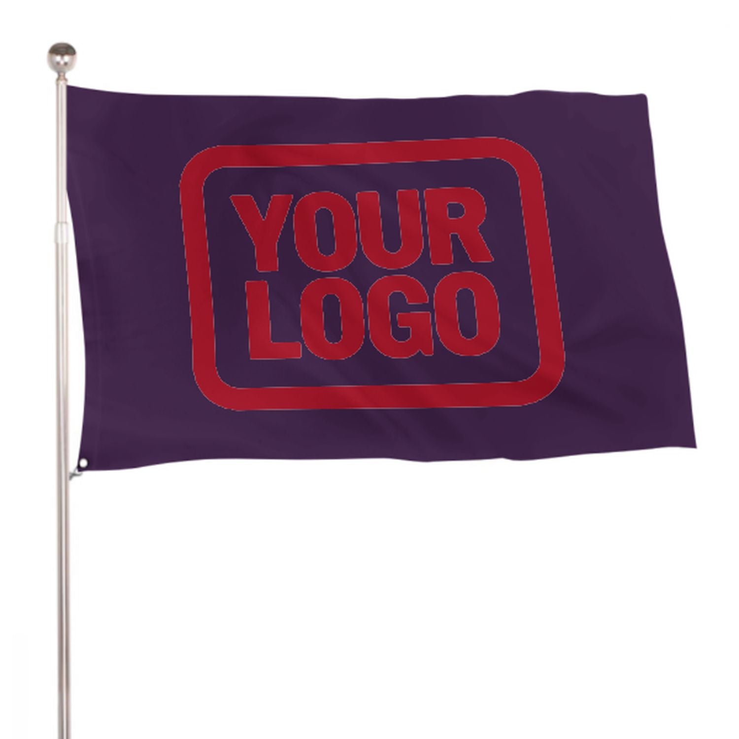 Maßgeschneidertes Lila Rot Flagge