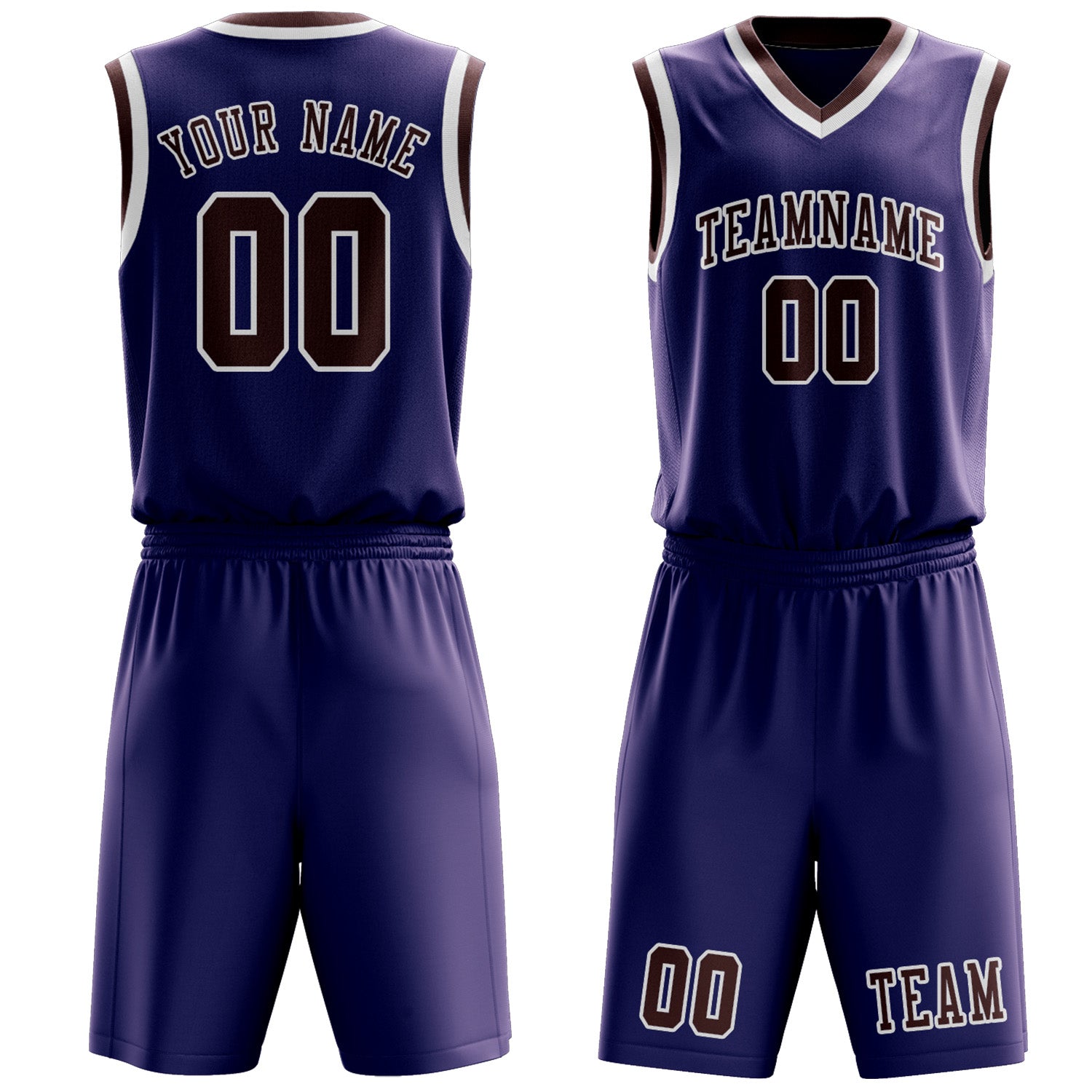 Benutzerdefiniertes Professionelles Lila Karmesinrot Basketballtrikot-Set