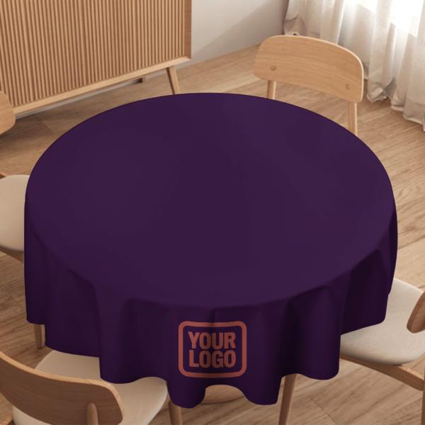 Maßgeschneidertes Lila Kupferrose Runde Tischdecke