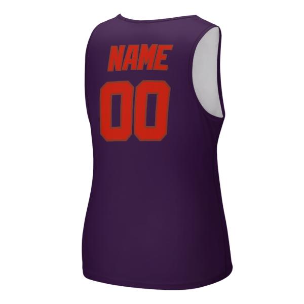 Maßgeschneidertes Lila Orangerot Herren Tanktop