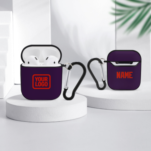 Maßgeschneidertes Lila Orangerot AirPods-Hülle