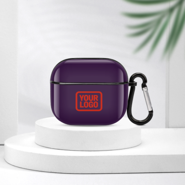 Maßgeschneidertes Lila Orangerot AirPods-Hülle (3. Generation)
