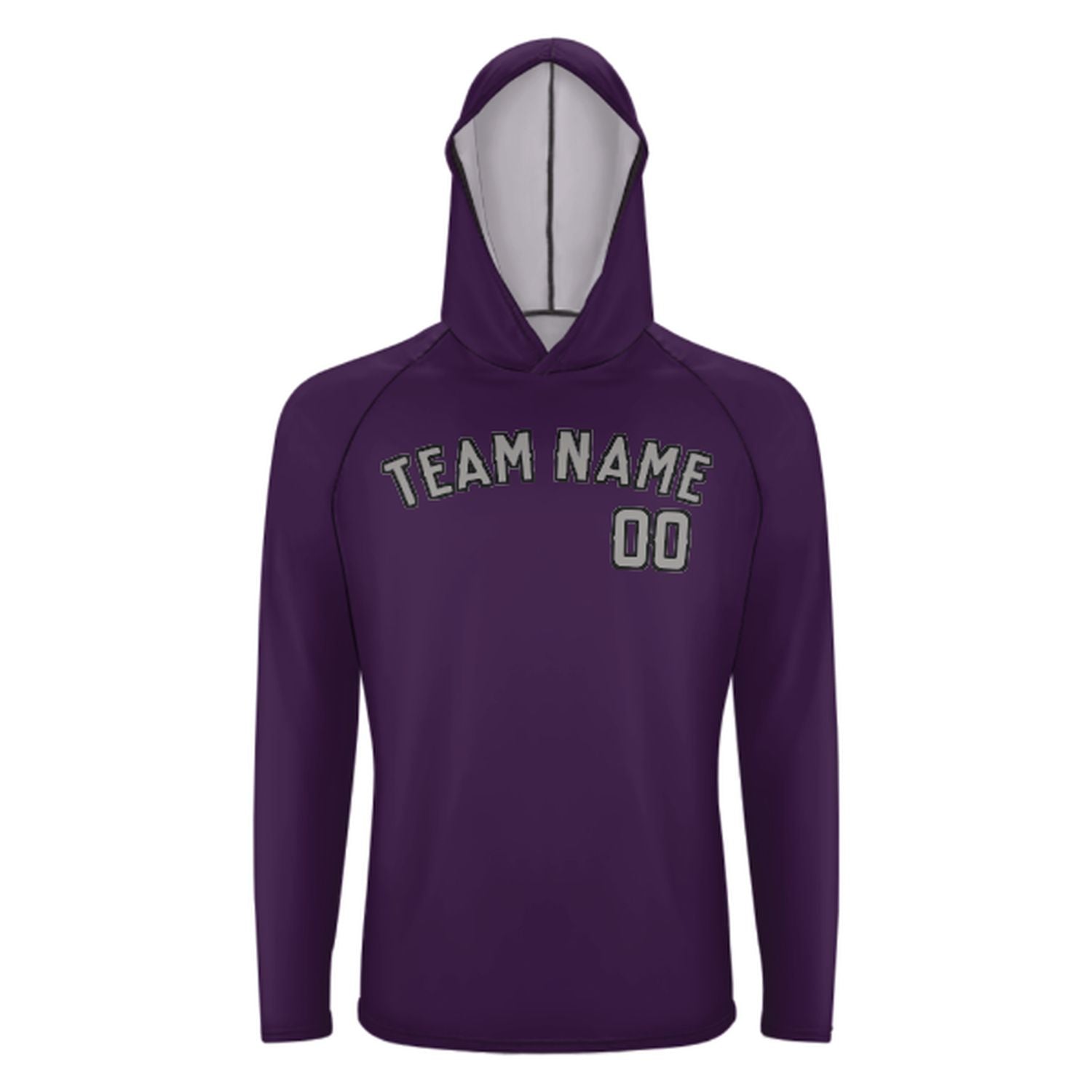 Prilagođeni ljubičasta siva uv-hoodie