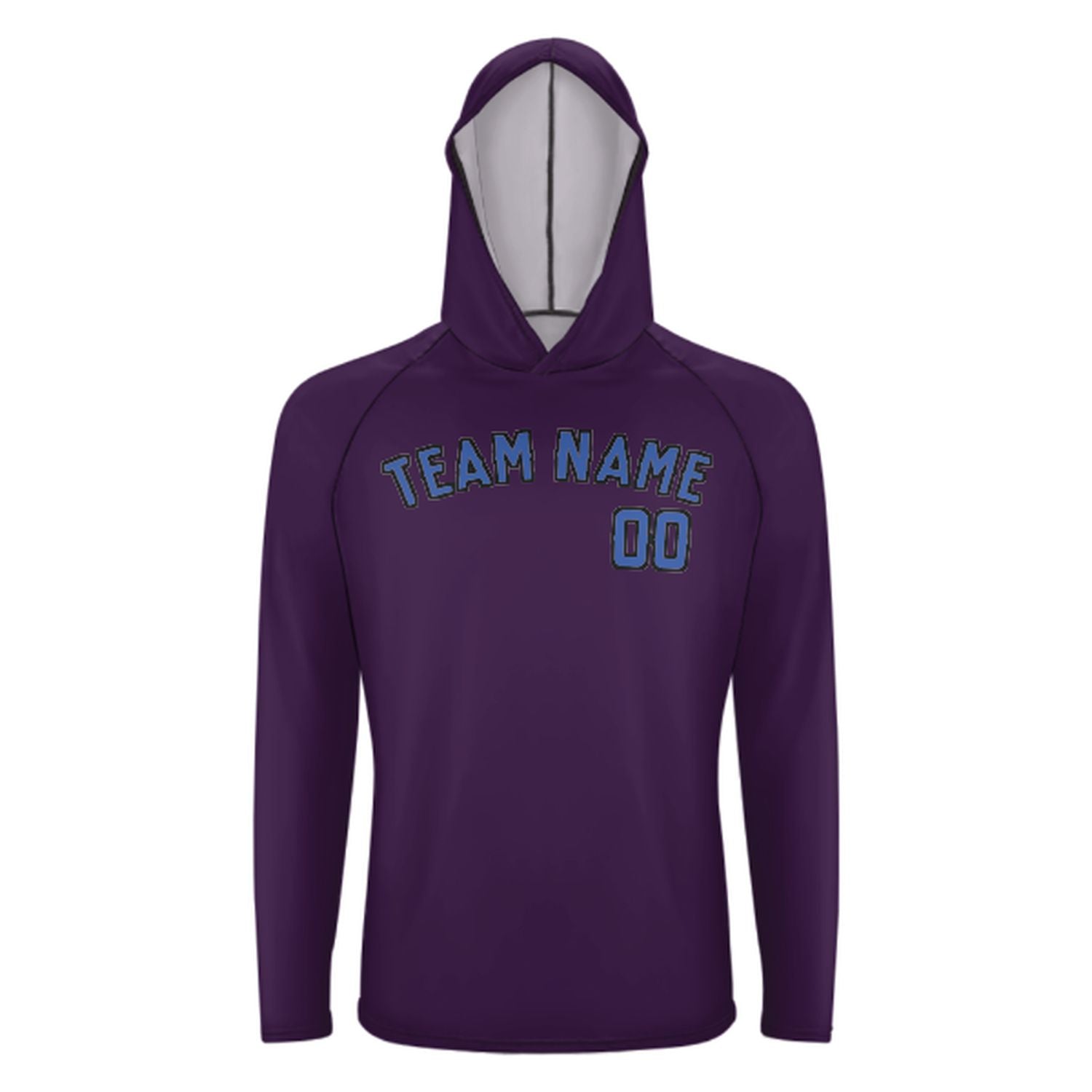 Prilagođeni ljubičasto nebo plavi UV-Hoodie
