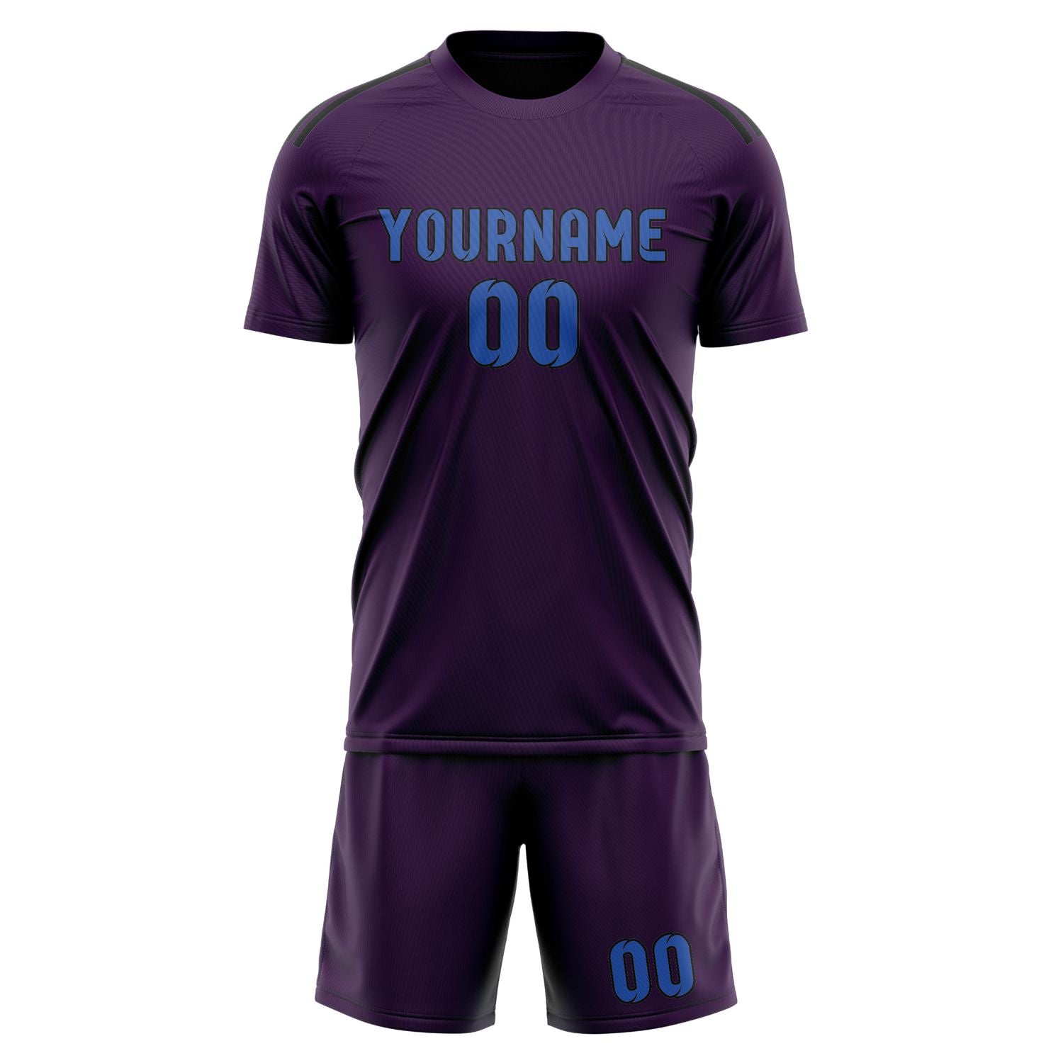Maßgeschneidertes Professionelles Lila Himmelblau Fußballtrikot-Set