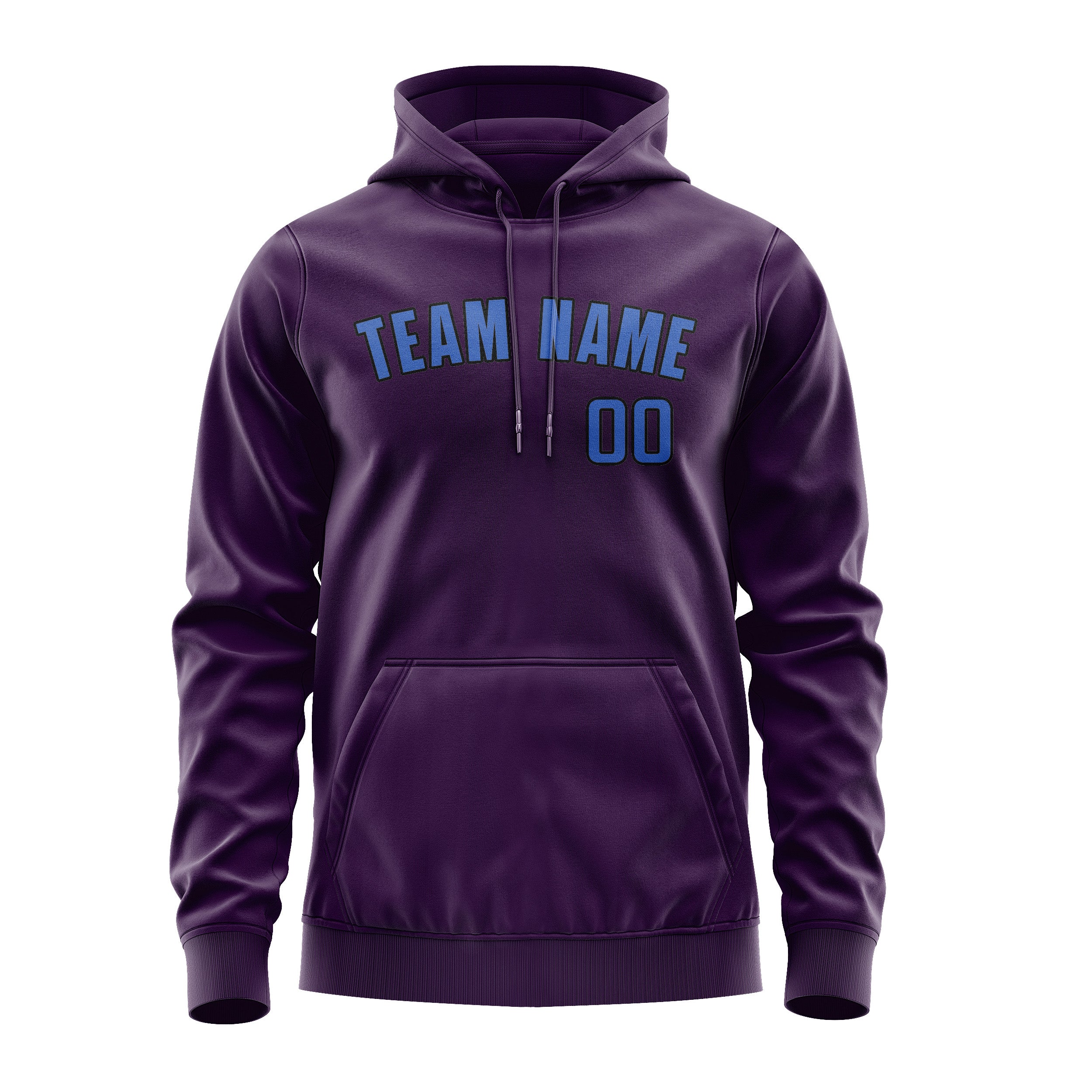 Maßgeschneidertes Lila Himmelblau Hoodie
