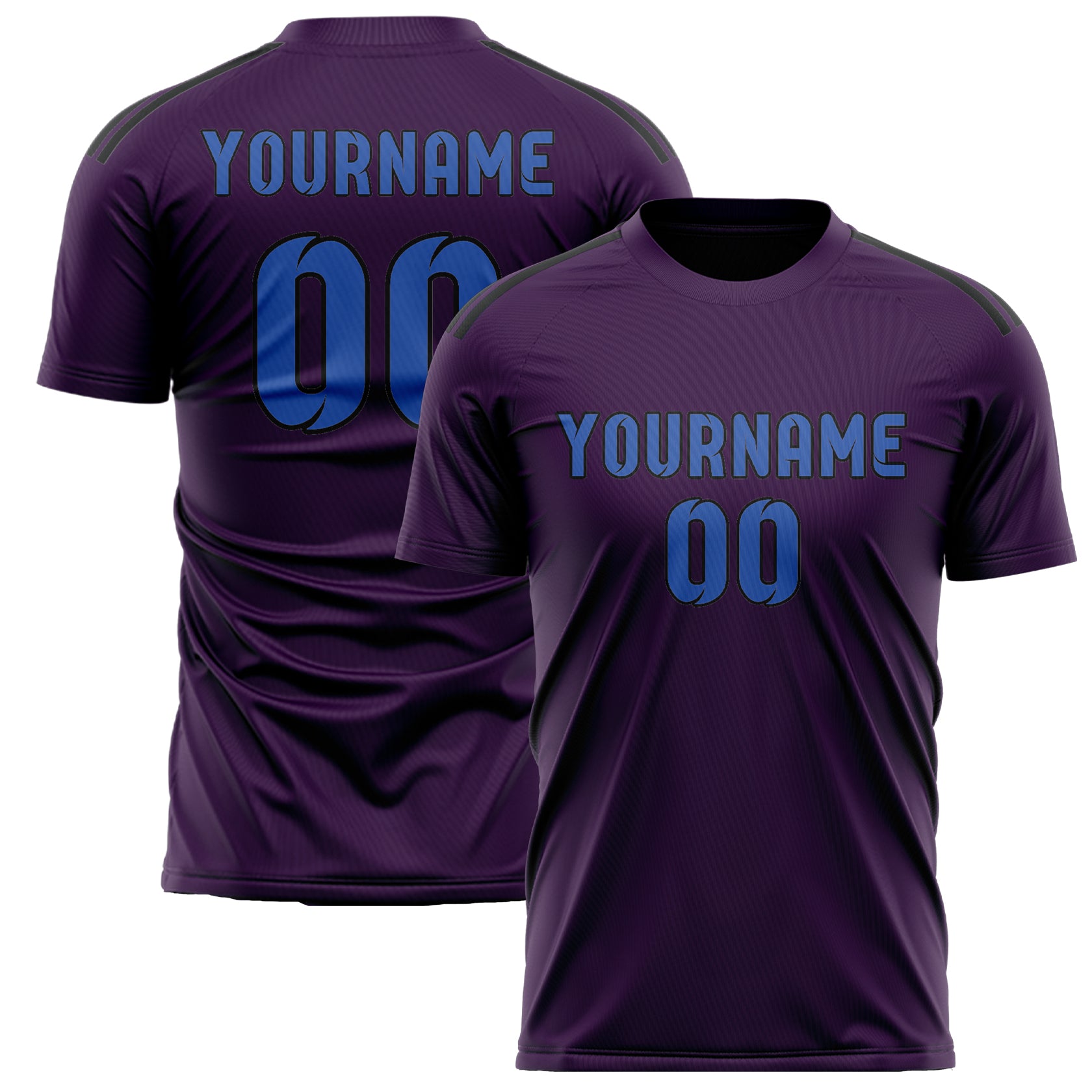 Benutzerdefiniertes Professionelles Lila Himmelblau Fußballtrikot