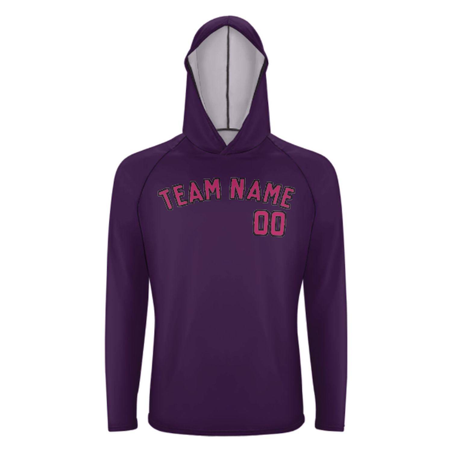 Prilagođeni ljubičasti rosarot uv-hoodie