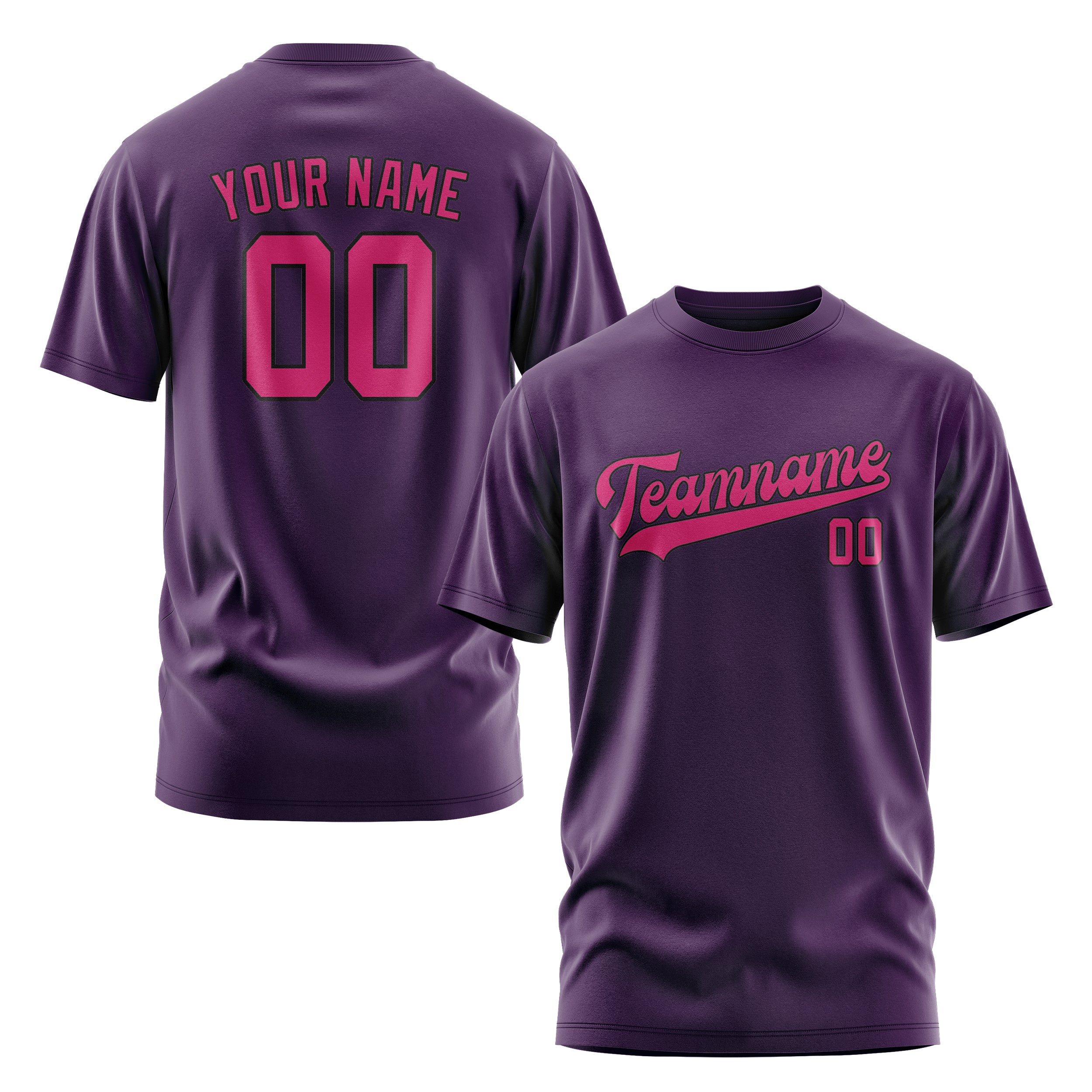 Maßgeschneidertes Lila Rosarot T-Shirt