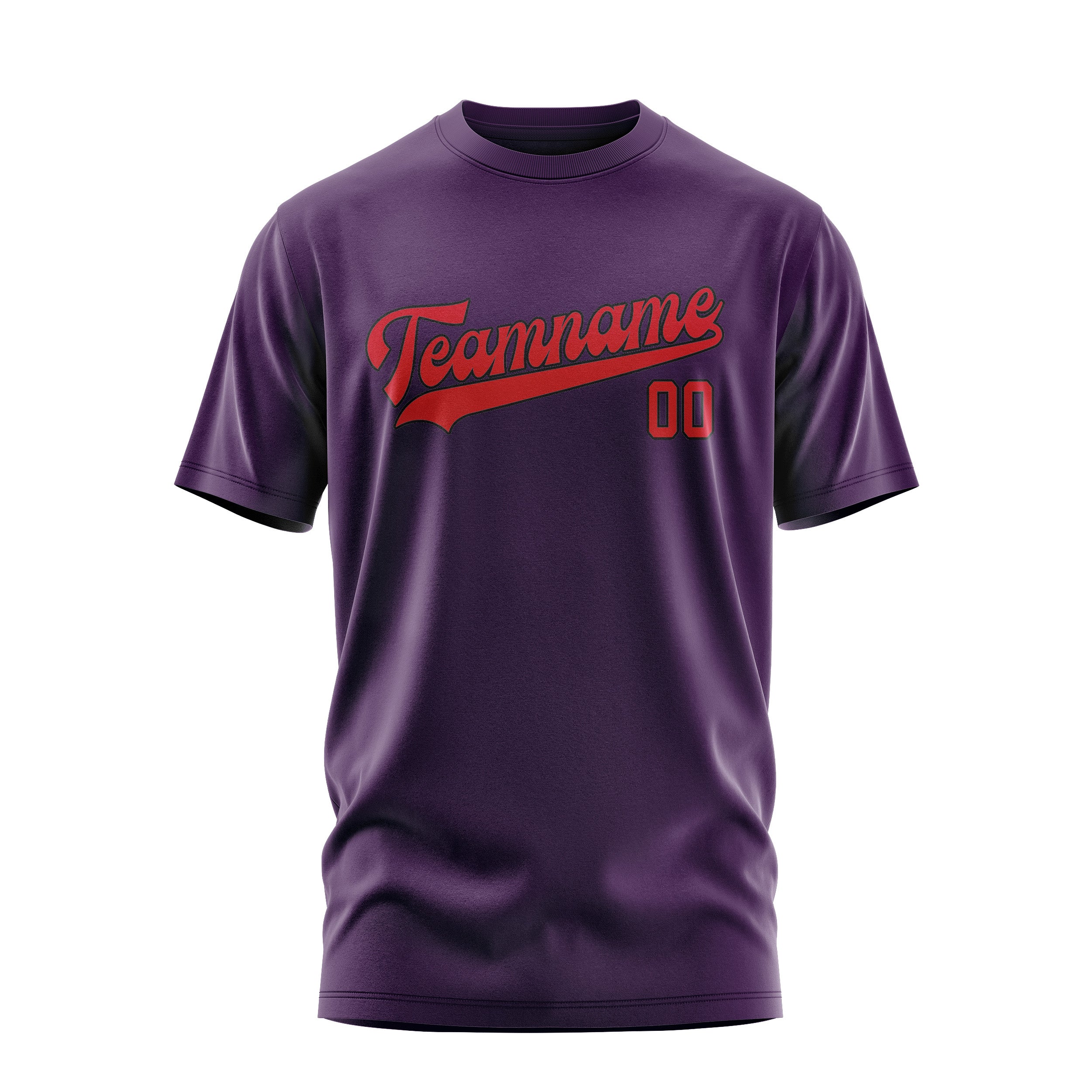 Maßgeschneidertes Lila Rot T-Shirt