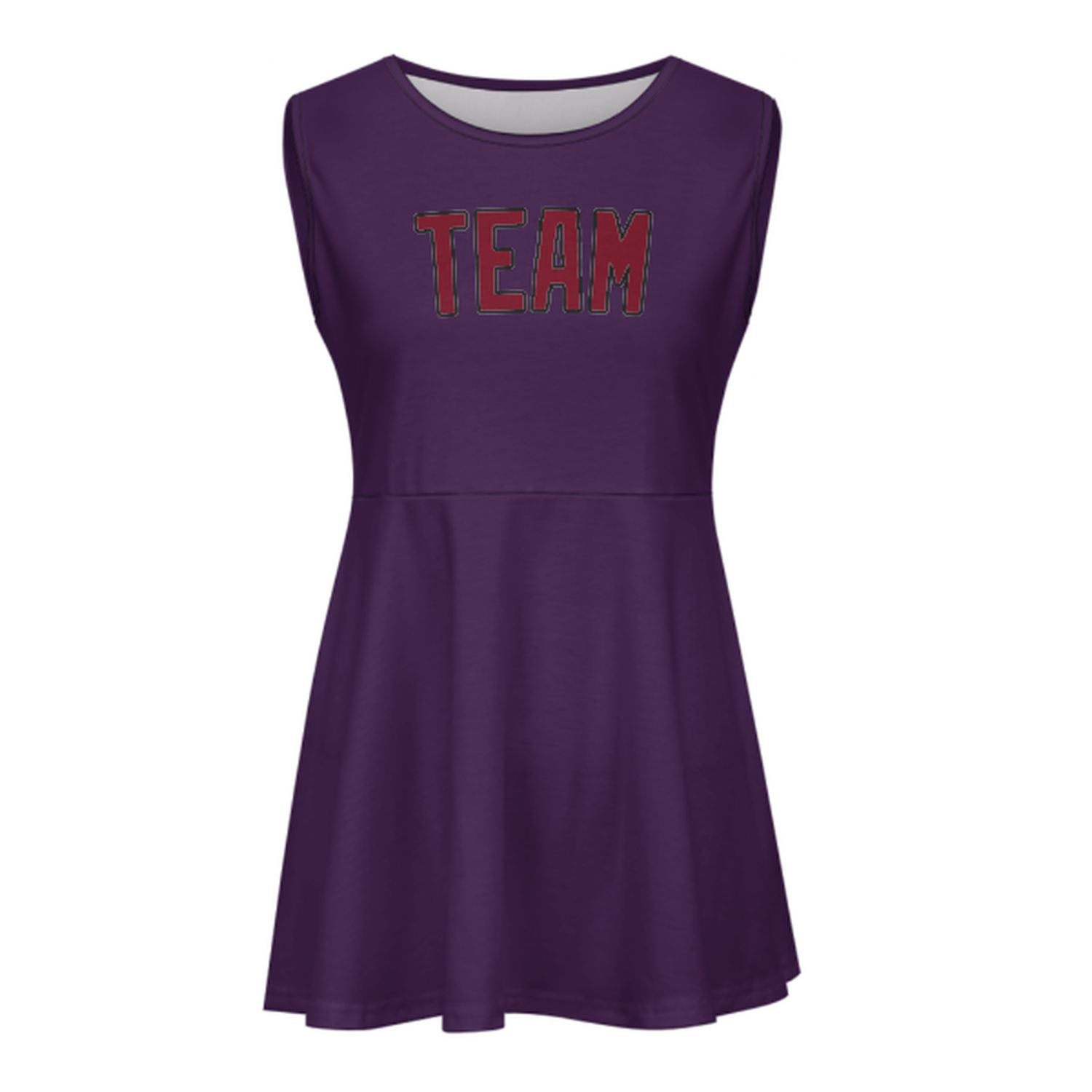 Abito da cheerleader viola cremisi personalizzato