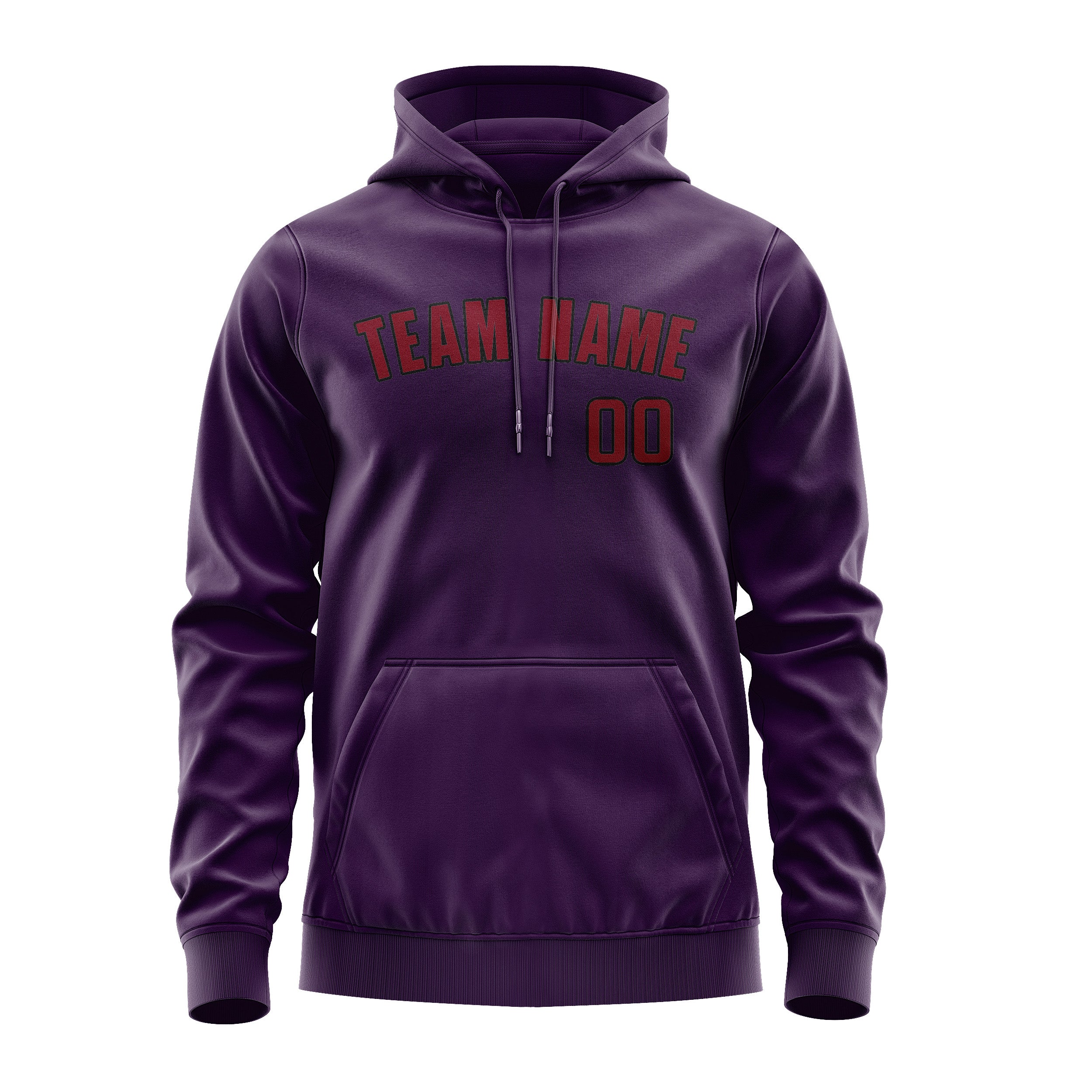 Maßgeschneidertes Lila Karmesinrot Hoodie